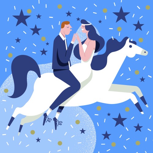 Karta okolicznościowa Royal Blue Wedding