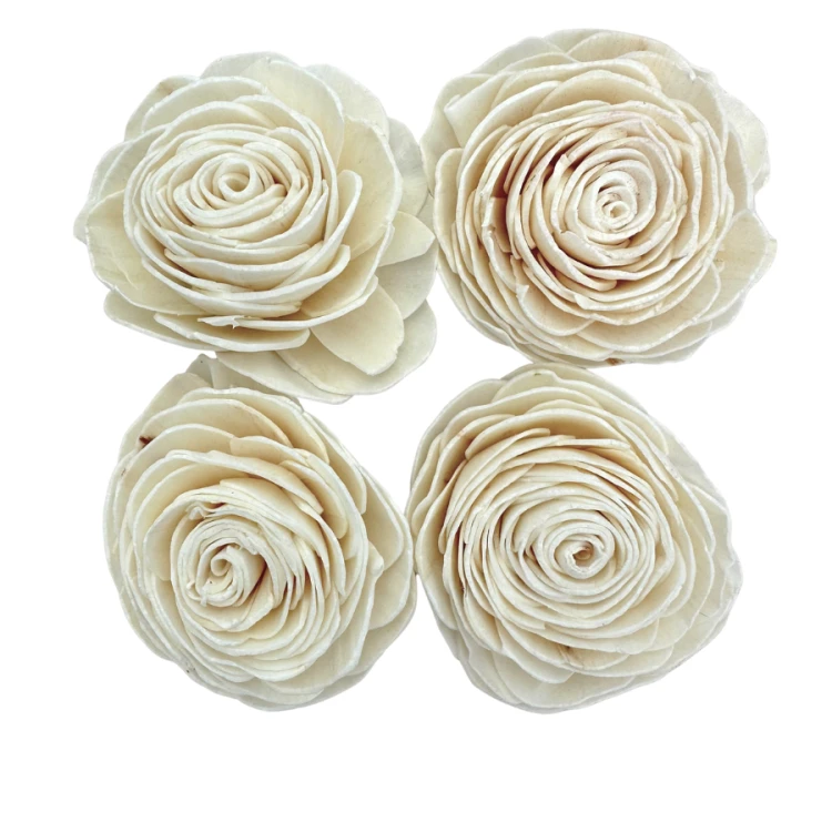 Kwiat shola - róża biała 6cm