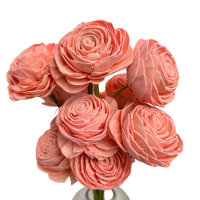 Shola flower - pink rose 6cm on stick