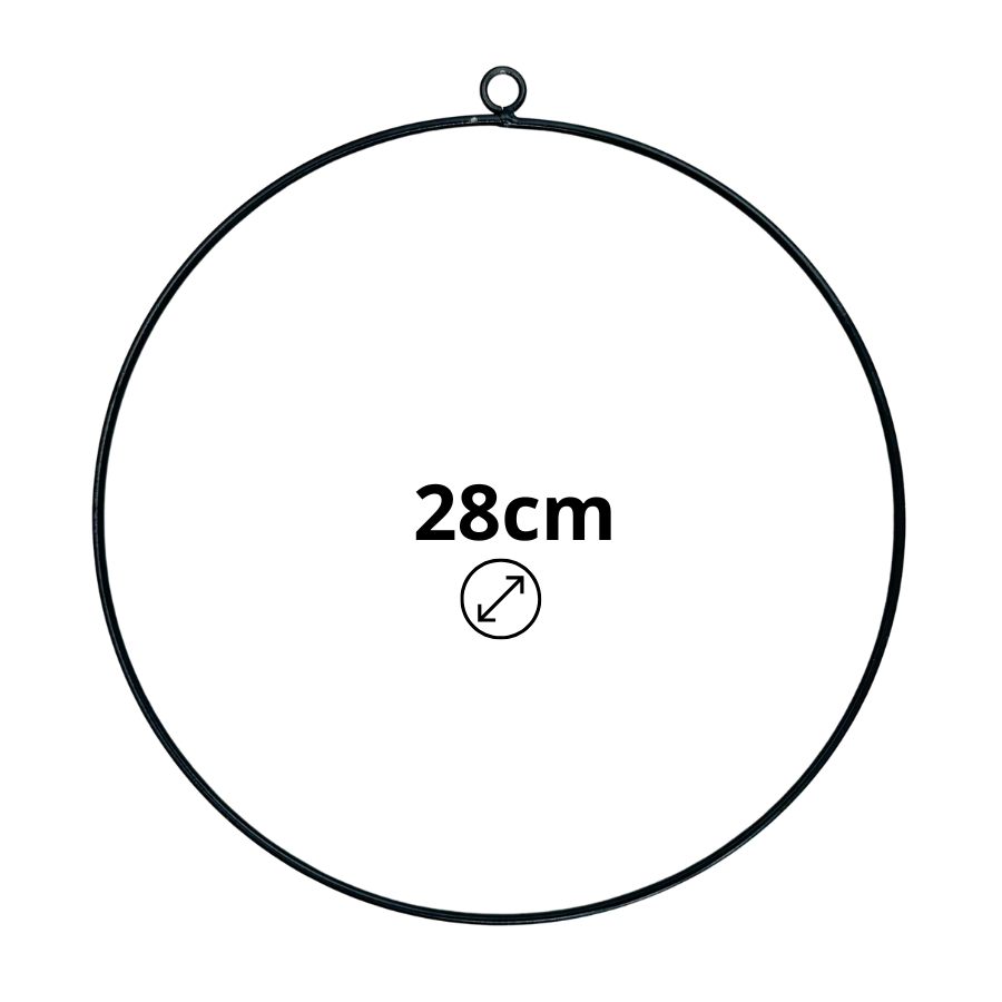 Metalowa obręcz 28 cm do wianków, łapaczy snów, makram 
