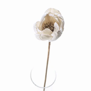 Shola flower - white magnolia 6cm on stick