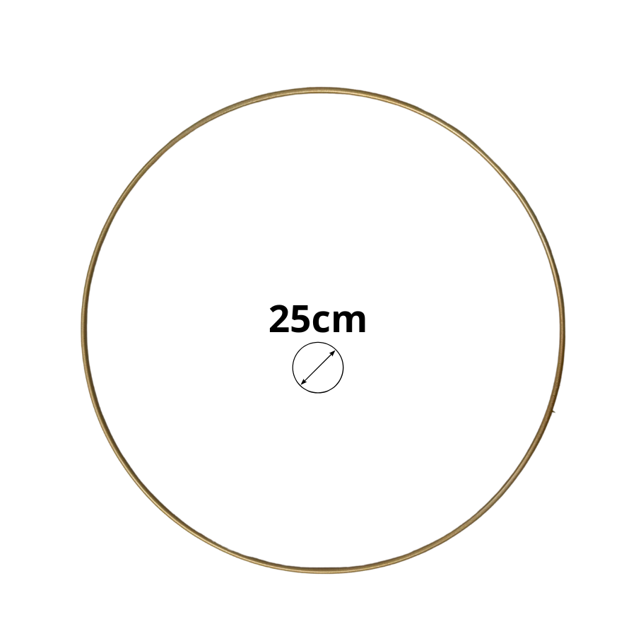 Metalowa złota obręcz 25 cm do wianków, łapaczy snów, makram  