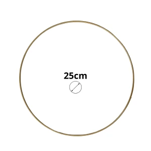 Metalowa złota obręcz 25 cm do wianków, łapaczy snów, makram  