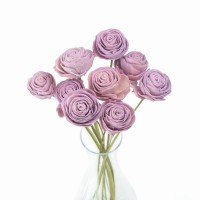 Shola flower - light violet rose 6cm on stick