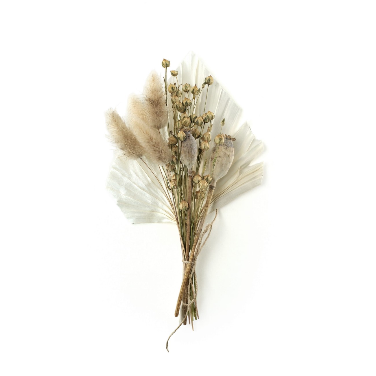 Topper z suszonych kwiatów Natural - dekoracja tortu, suszone kwiaty na tort