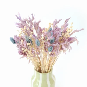 Bukiet suszonych kwiatów Blue&Violet - owies, len , phalaris