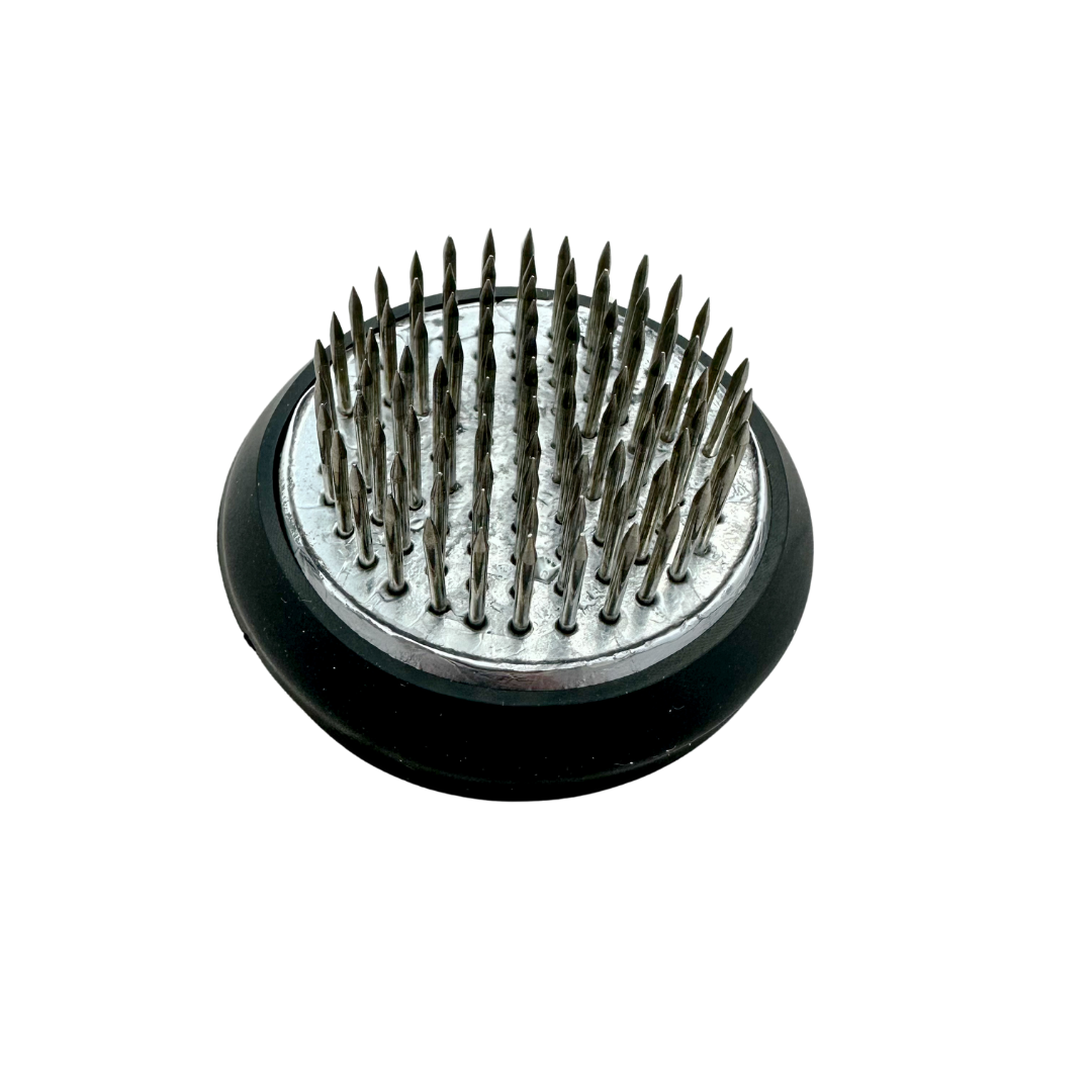 Kenzan okrągły 55 mm mosiężny srebrny - ikebana