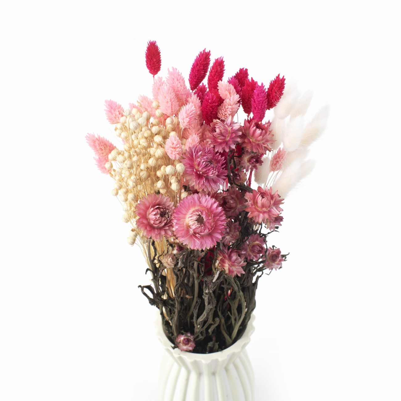 Zestaw suszonych kwiatów Amore - suszone kwiaty do wazonu 