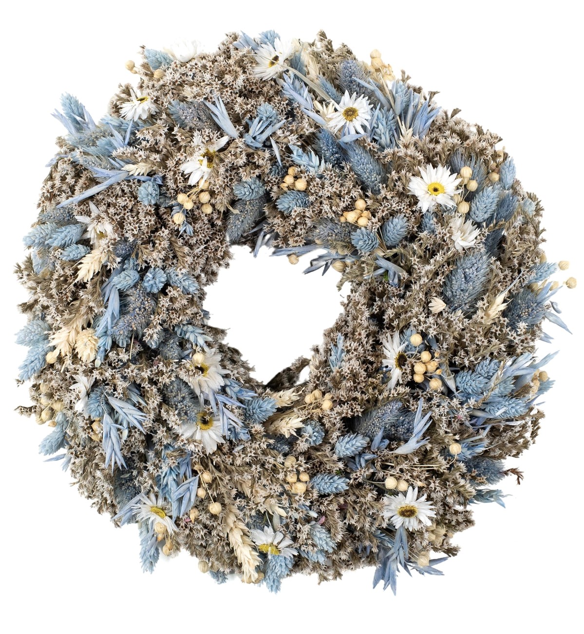 Wianek z suszonych kwiatów 30 cm - wianek na drzwi