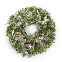 Wianek z suszonych kwiatów 30 cm - wianek na drzwi