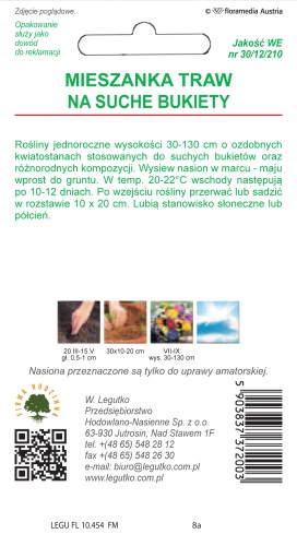 Nasiona traw ozdobnych na suszone bukiety