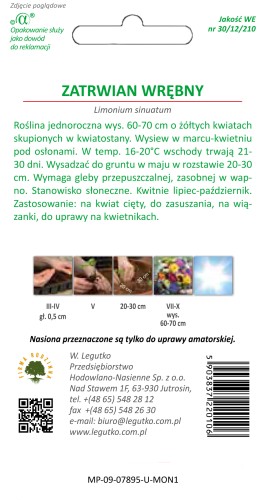 Zatrwian wrębny żółty nasiona