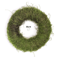 Wianek z faszyny 35 cm - zielony z dodatkiem mchu
