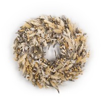 Wianek z suszonych kwiatów 30 cm - wianek na drzwi