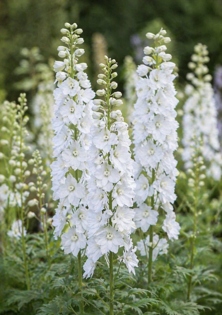 Ostróżka ogrodowa biała (Pacific Galahad) C2