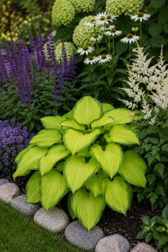 Funkia ogrodowa Hosta (Stained Glass)