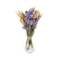 Dried flowers bouquet Mare size S - statice, celosia, wheat