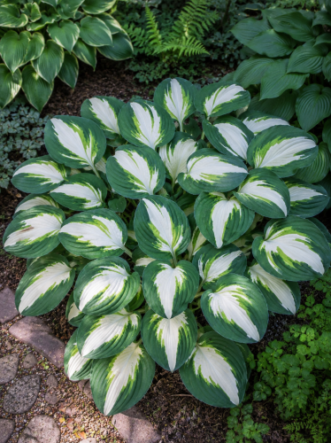 Funkia ogrodowa Hosta (Fire & Ice)