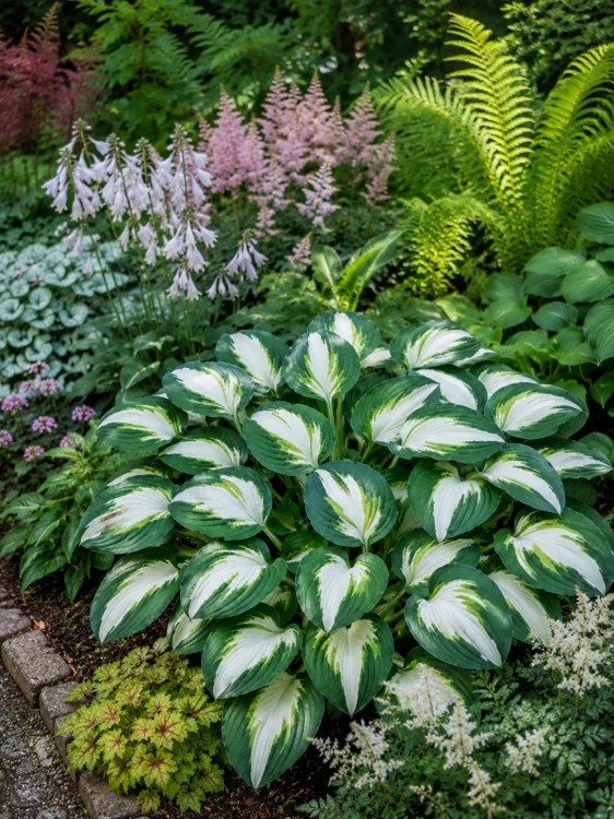 Funkia ogrodowa Hosta (Fire & Ice)