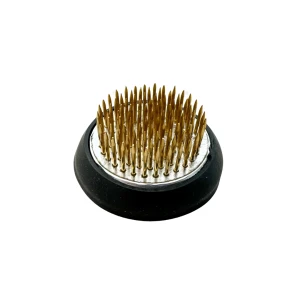 Kenzan round 60 mm brass - ikebana (1) (1)