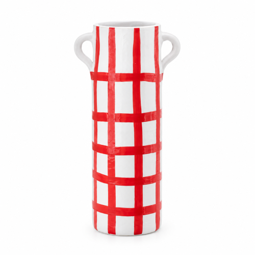 Wazon ceramiczny w kratę