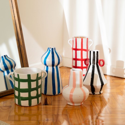 Wazon ceramiczny w paski