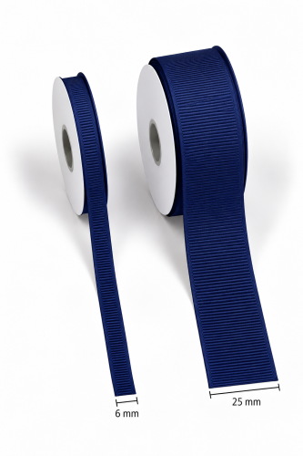 Wstążka rypsowa granatowy 25 mm 22 mb