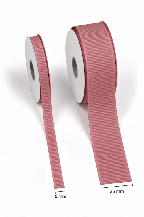 Wstążka rypsowa herbaciany 25 mm 22 mb