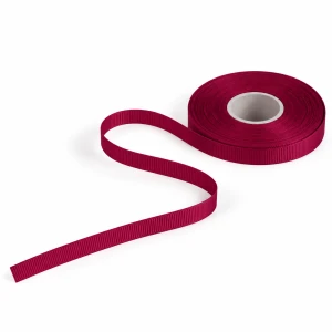 Wstążka rypsowa bordowa 6 mm 22 mb